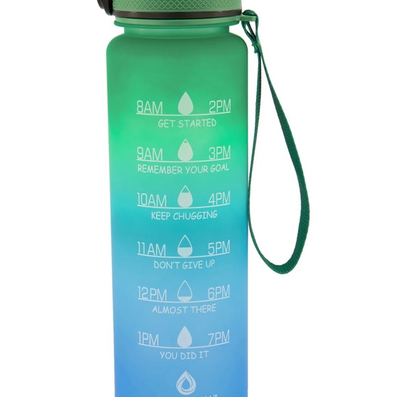 Water Bottle 32oz with Straw, Motivational Water Bottle with Time Marker Strap - Picture 3 of 3